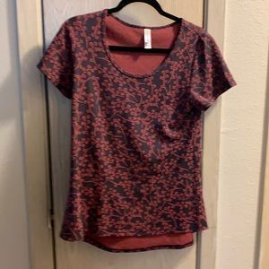 Lularoe Red and Black Classic Tee